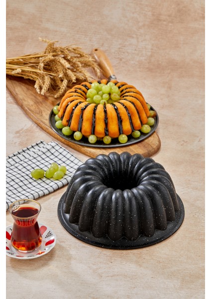 2li Granit Döküm Kek ve Tart Kalıbı 26CM Siyah Dilimli Turta Kalıbı Kek Kalıbı fırsatları