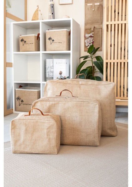 3'lü Jüt Set, Yastık, Yorgan, Kazak ve Hurç, Şık ve Doğal Görünümlü Ürünler fırsatları