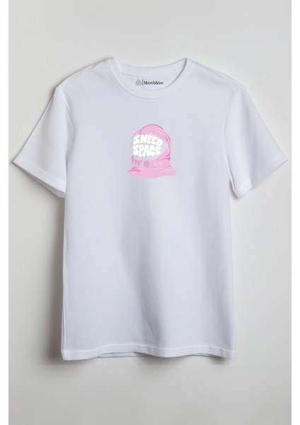 I Need Space Astronot Uzay Baskılı Unisex T-Shirt Beyaz