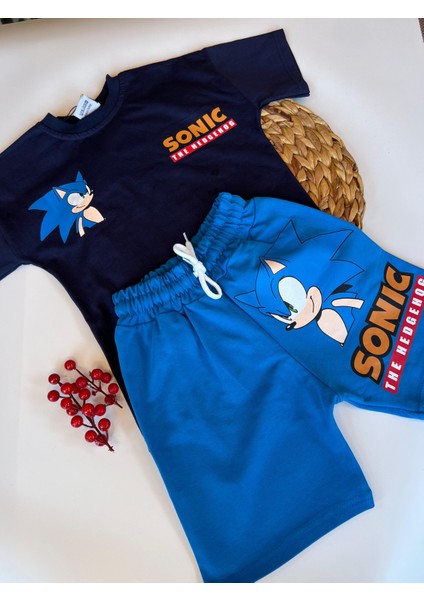 Sonic Baskılı Lacivert Şortlu Takım fiyatları