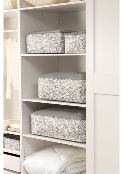 2'li Gri Set Ev Dekor ve Organizer, Çeyizlik Düzenleyici, Valiz ve Hurç