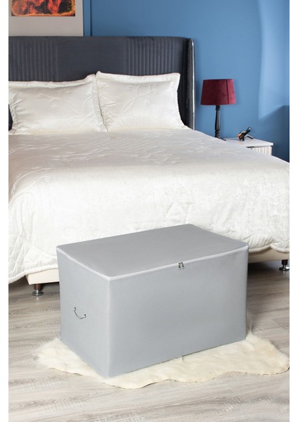 Antrasit Renkli Büyük Boy Baskılı Çok Amaçlı Kasa Hurcu 74X46X46 cm fiyatları