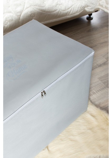 Antrasit Renkli Büyük Boy Baskılı Çok Amaçlı Kasa Hurcu 74X46X46 cm modelleri