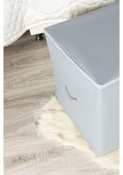 Antrasit Renkli Büyük Boy Baskılı Çok Amaçlı Kasa Hurcu 74X46X46 cm fırsatları