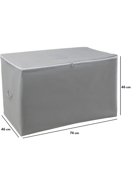 Antrasit Renkli Büyük Boy Baskılı Çok Amaçlı Kasa Hurcu 74X46X46 cm indirimleri