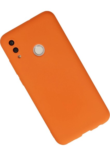 Huawei P Smart 2019 Kılıf Nano Içi Kadife Silikon - Turuncu Drstr