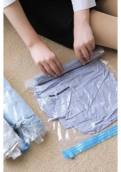 Pratik Vakumlu Saklama Poşeti 55X90, Şeffaf, Çok Amaçlı, Büyük Boy fırsatları