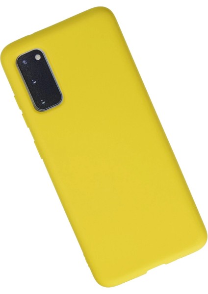 Samsung Galaxy S20 Kılıf Nano Içi Kadife Silikon - Sarı Drstr fiyatları