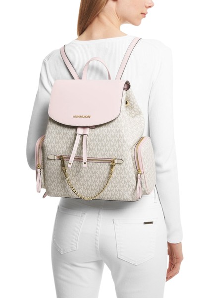 Jet Set Large Logo Backpack Powder Blush Multi