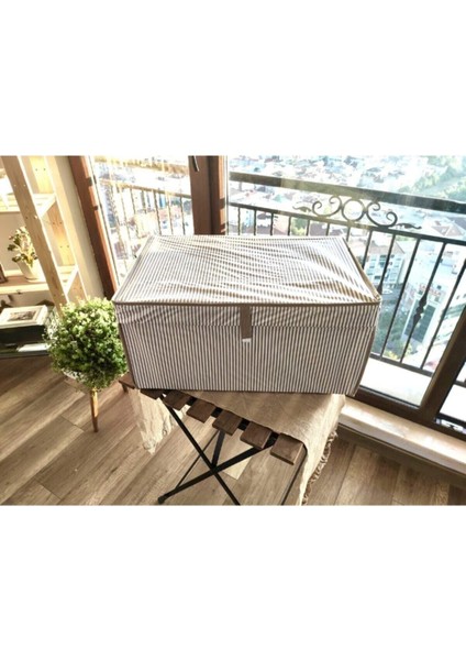 4 Adet Kapaklı Çok Amaçlı Hurç ve Kutu 60X40X30, Kahverengi modelleri