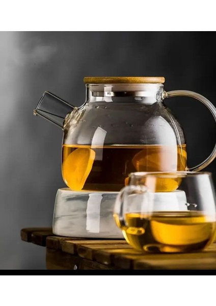 Isıya Dayanıklı 1000 ml Süzgeçli Cam Demlik Bitki Çayları , Borosilikat ,sürahi indirimleri