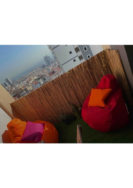 Kamış Hasır Balkon Çiti Bahçe Çiti Gölgelik 70 cm x 3 Metre Bambu Çit Dekorasyon