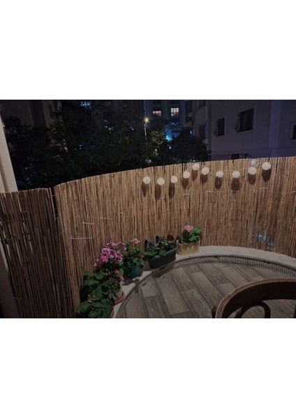 Kamış Hasır Balkon Çiti Bahçe Çiti Gölgelik 70 cm x 3 Metre Bambu Çit Dekorasyon