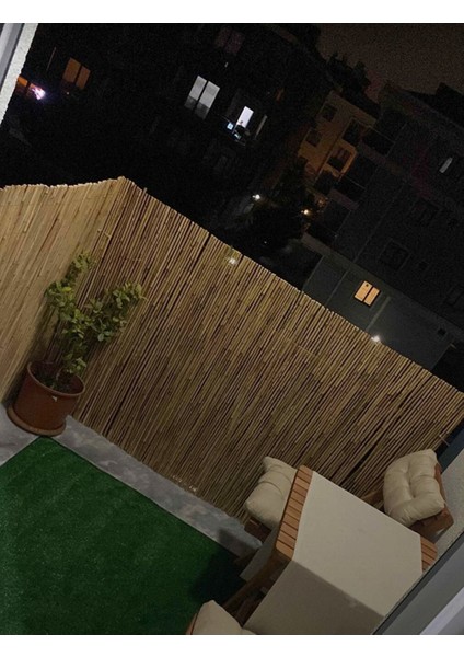 Kamış Hasır Balkon Çiti Bahçe Çiti Gölgelik 70 cm x 3 Metre Bambu Çit Dekorasyon