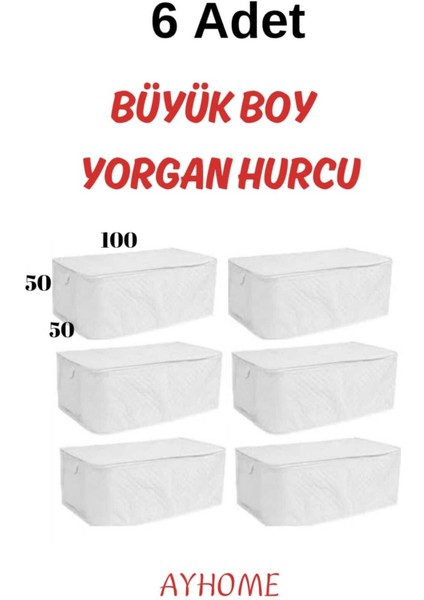 6'lı Beyaz Hurç Seti, Yorgan, Kapitoneli, Büyük Boy, Çeyizlik, Nişan, Düğün, Bohça