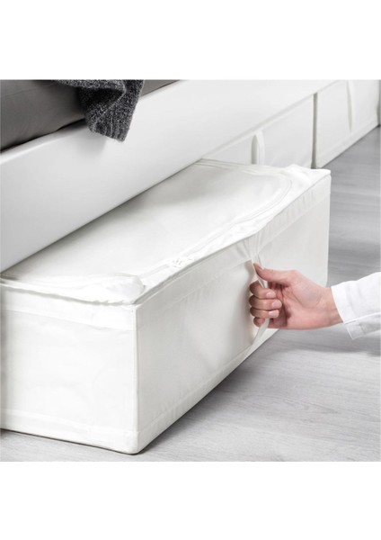 Beyaz Katlanabilir Saklama Kutusu 65X53X19 Cm, Yatak Altı ve Giysi Düzenleyici indirimleri