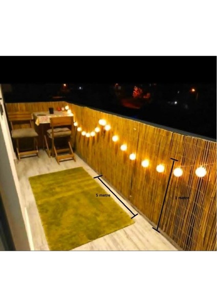 Doğal Kamış Hasır Çit 1 X5 Metre Balkon Çiti Bahçe Çiti , Hasır Bambu Çit, Bahçe Çiti ve Gölgelik