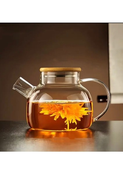 Isıya Dayanıklı 1000 ml Süzgeçli Cam Demlik Bitki Çayları , Borosilikat ,sürahi modelleri