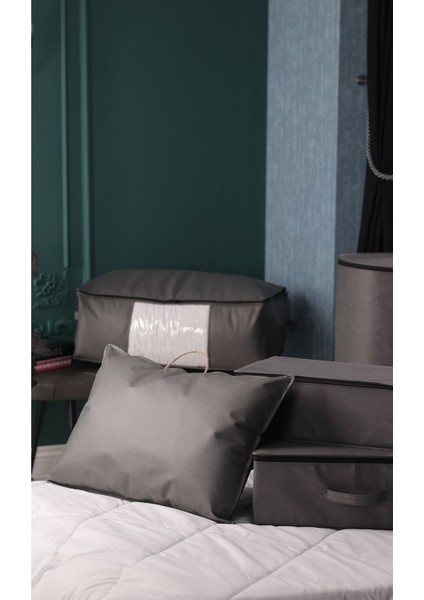 Geniş 70X50X25CM Pencereli Çekyat ve Baza Altı Yorgan Yastık Düzenleyici modelleri