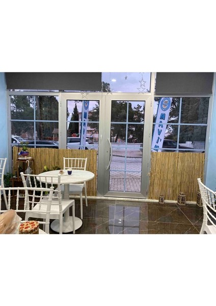60x600 cm doğal kamış hasır balkon ve bahçe gölgelik, haki renkli dekorasyon ürünü modelleri