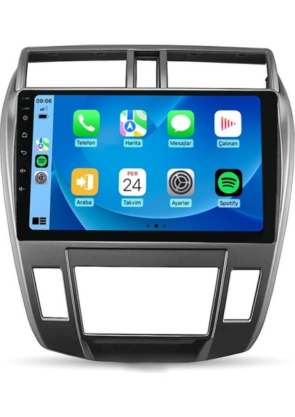 CRT-332 Serisi Honda City 2009-2011 4gb Ram 32GB Hafıza Carplay Android Multimedya Teyp