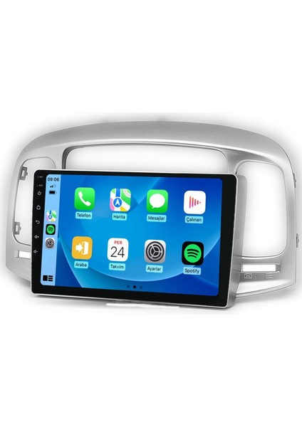 CRT-332 Serisi Hyundai Accent Era 2006-2012 4gb Ram 32GB Hafıza Carplay Android Multimedya Teyp