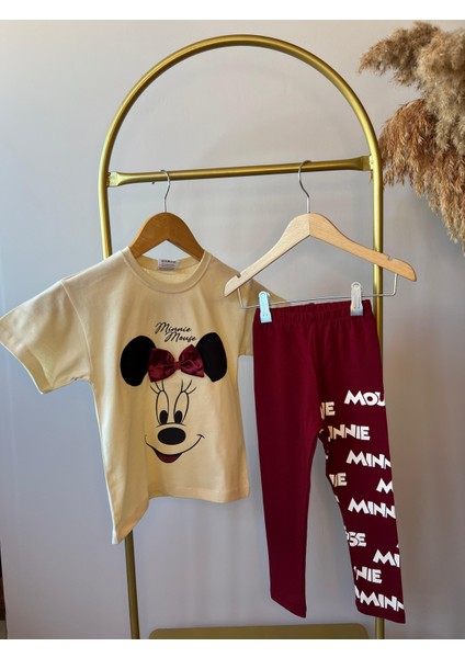 Kız Çocuk Minnie Mouse Taytlı Takım fiyatları