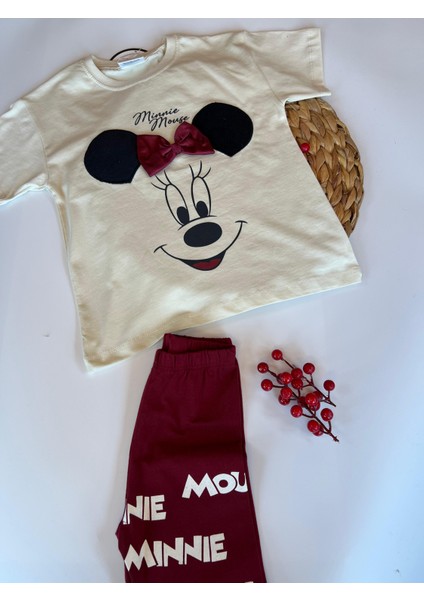 Kız Çocuk Minnie Mouse Taytlı Takım modelleri