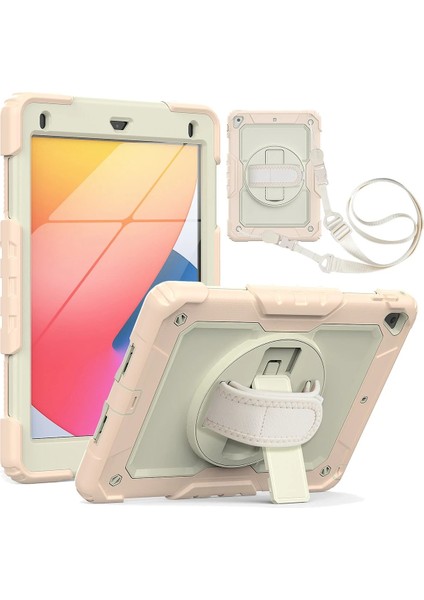 Ipad 5 Air 9.7 Kılıf Strap New Tablet Kapak - Pembe Drstr