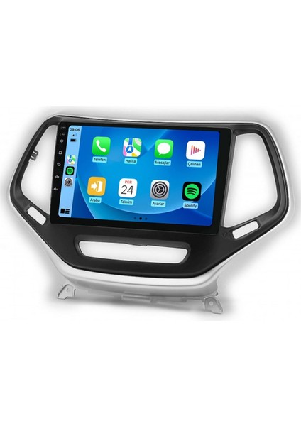 CRT-332 Serisi Jeep Cherokee 2014-2017 4gb Ram 32GB Hafıza Carplay Android Multimedya Teyp