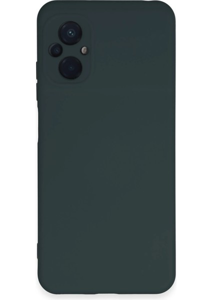 Xiaomi Poco M5 Kılıf Nano Içi Kadife Silikon - Koyu Yeşil Drstr