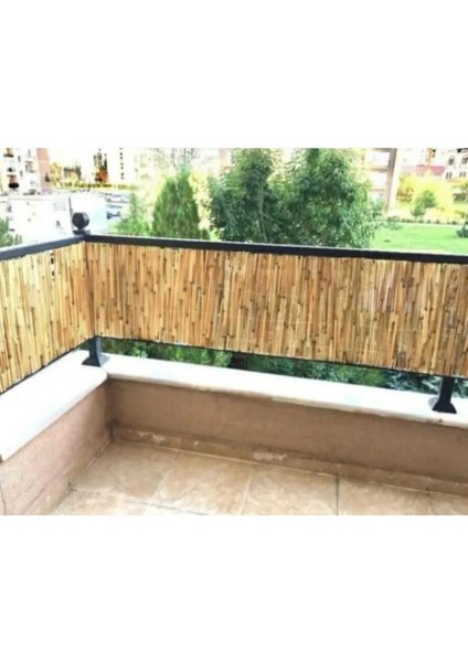80x5m doğal bambu bahçe ve balkon çiti, gölgelik hasır, şık ve doğal tasarım