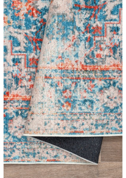 Sahra Halı Makinede Yıkanabilir Dokuma Şönil Kilim Etnik Eskitme Desen Vintage ev oda halısı