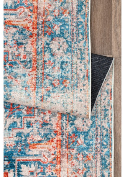 Sahra Halı Makinede Yıkanabilir Dokuma Şönil Kilim Etnik Eskitme Desen Vintage ev oda halısı