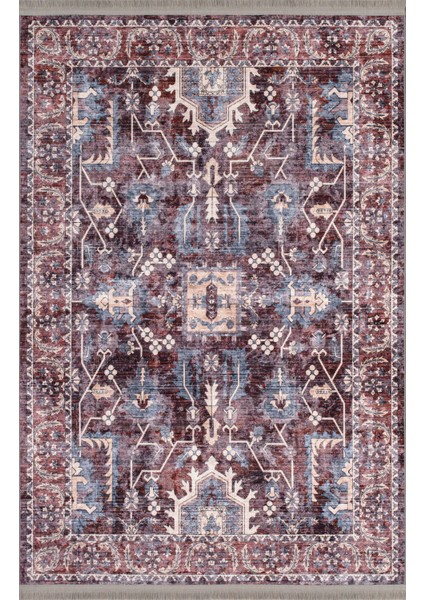 Sahra Halı Makinede Yıkanabilir Dokuma Şönil Kilim Etnik Eskitme Desen Vintage ev oda halısı