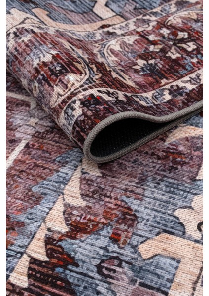 Sahra Halı Makinede Yıkanabilir Dokuma Şönil Kilim Etnik Eskitme Desen Vintage ev oda halısı
