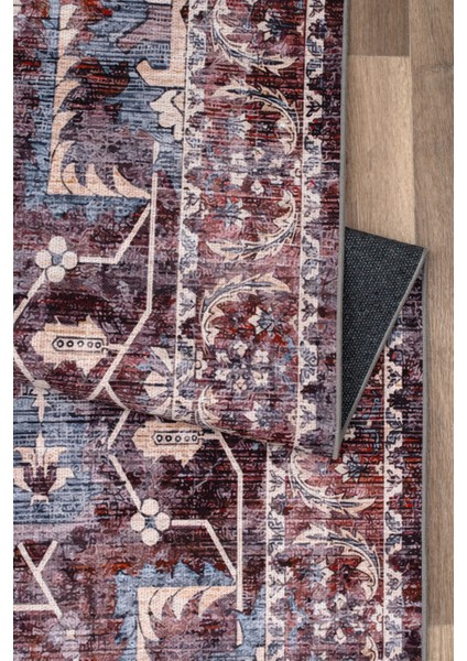 Sahra Halı Makinede Yıkanabilir Dokuma Şönil Kilim Etnik Eskitme Desen Vintage ev oda halısı