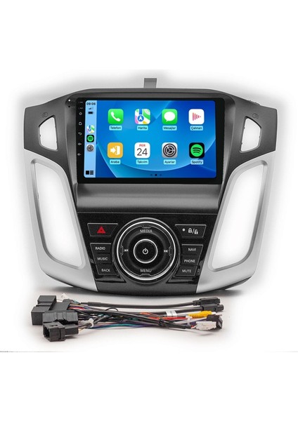 CRT-332 Serisi Ford Focus 3 4 4gb Ram 32GB Hafıza Carplay Android Multimedya Teyp