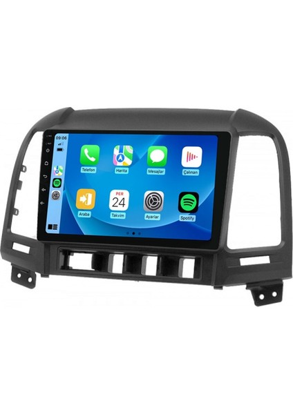 CRT-332 Serisi Hyundai Santa Fe 2006-2012 4gb Ram 32GB Hafıza Carplay Android Multimedya Teyp
