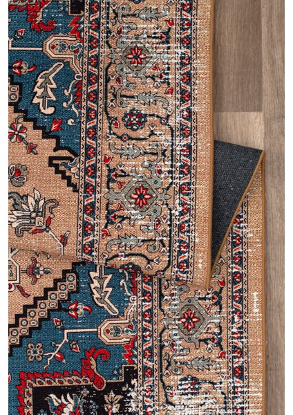 Sahra Halı Makinede Yıkanabilir Dokuma Şönil Kilim Etnik Eskitme Desen Vintage ev oda halısı