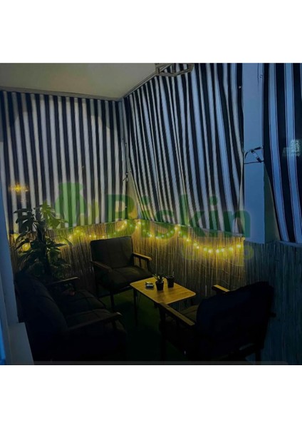 Bambu Kamış Hasır Çit, Bahçe ve Balkon Dekorasyonu, 1x2.5 m, Kahverengi