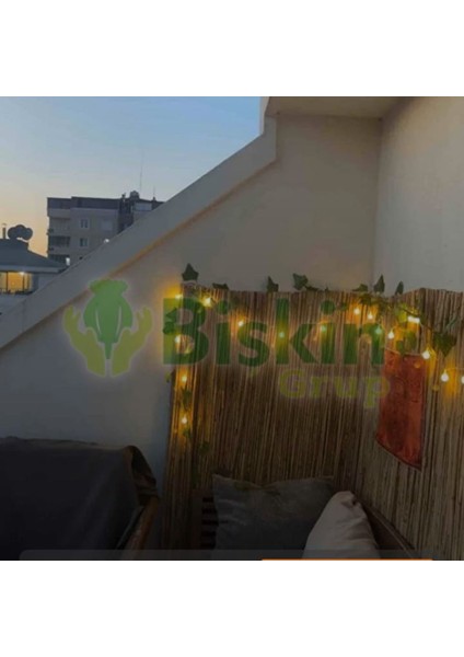 Bambu kamış hasır bahçe ve balkon çiti, 80x300 cm, kahverengi renk