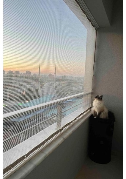 Beyaz Kuş Filesi 2,5x5,5 M Balkon Filesi Kedi Filesi Koruma Filesi Dolu Filesi File Kuş Önleme File