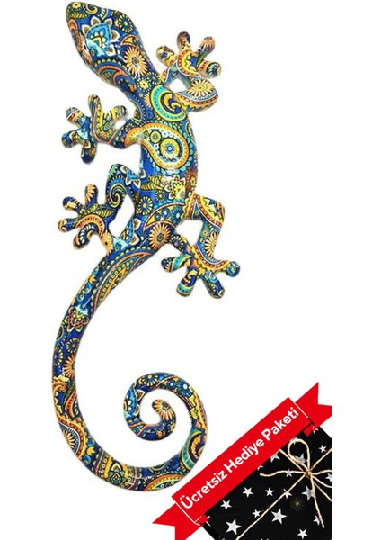 1 Parça Gekko 3 Boyutlu Dekoratif Reçine Salon Balkon Dış Duvar Süsü Hediye Uğur Getirsin Çok Renkl