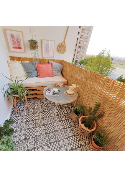 Hasır 60 cm x 3 Metre Kamış Hasır Bambu Bahçe Çiti Balkon Çiti Gölgelik ve Dekorasyon Tr Metro Hası
