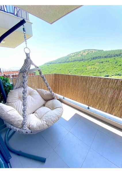 40 x 300 40 cm x 3 Metre Kamış Hasır Balkon Çiti Dekarasyon Metro Hasır Metro Hasır Haki Hasır Tr N