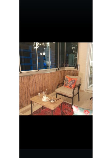 Turkuaz Doğal Kamış Hasır Çit 1 X5 Metre Balkon Çiti Bahçe Çiti , Hasır Bambu Çit, Bahçe Çiti ve Gö