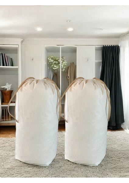 Büzgülü 2'li Hurç Seti, 86X62 Cm, Yorgan ve Yastık Saklama Torbası