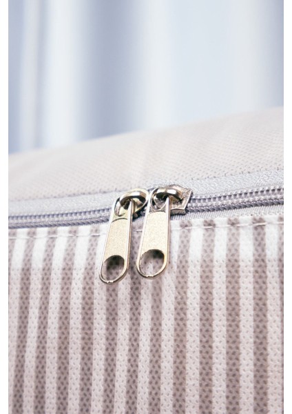 4'lü Gri Çizgili Baza Altı Yastık Yorgan Takımı modelleri