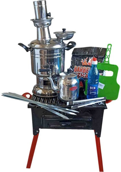 Mangal Semaver Seti Portatif Ayaklı Mangal Köfteci Mangalı ( Özyalçın Lüx 02 Modeli) fiyatları